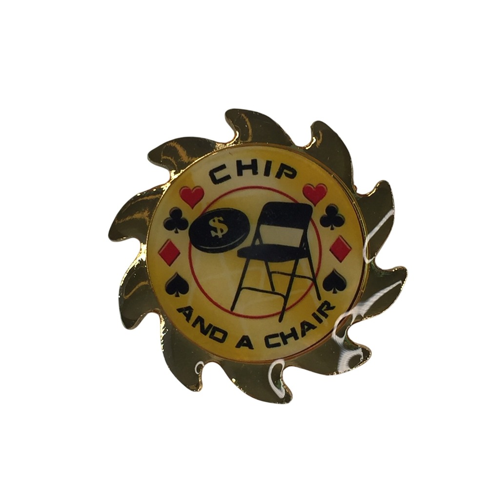 Poker Card Guard OS Gold Chip And‎ A Chair Card Protector Sawtooth